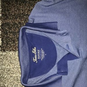 Tasso Elba Long Sleeve Collard Shirt - Blue